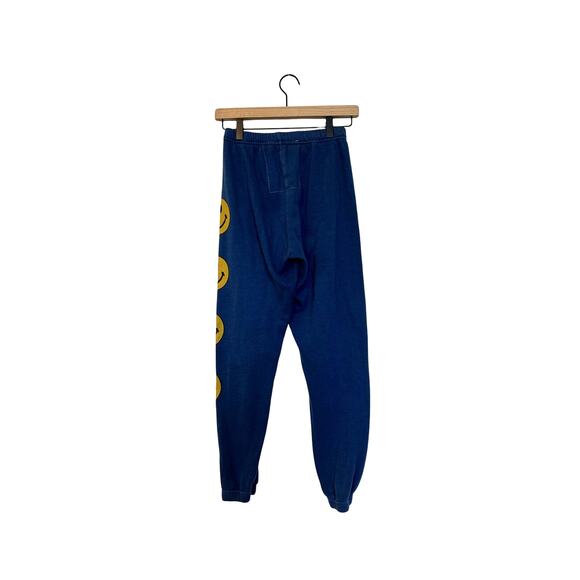 Aviator Nation Blue and Yellow Smiley Sweat Pants - Picture 3 of 3